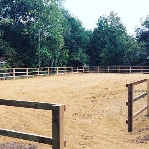 Kunststoffen/houten paardenbakken